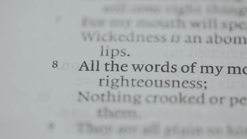 Words on a page 