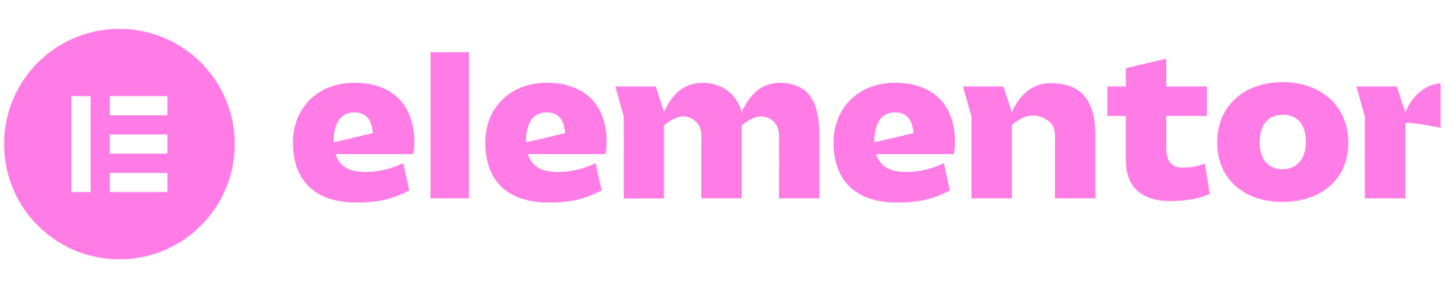 Elementor Logo in pink lettering.